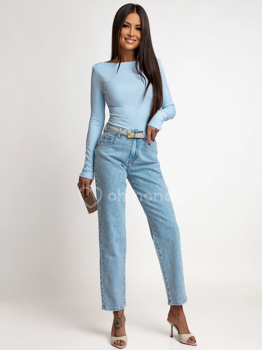 Spodnie Jeansowe Mom Fit Niebieskie JOY ohhoney