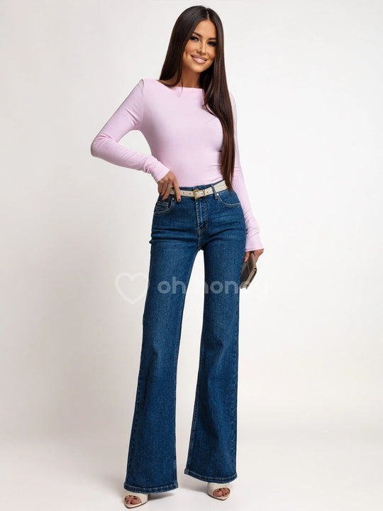 Bluzka z Bawełną i Wiskozą Różowa SOFT BASIC ohhoney