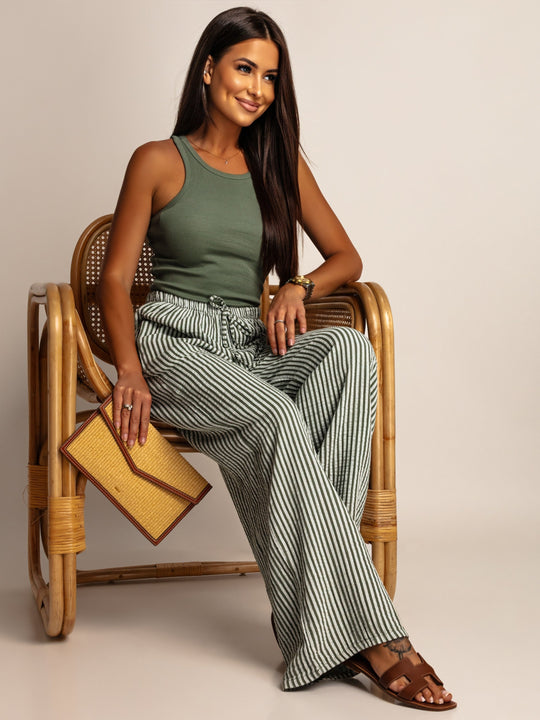 Top Bawełniany Khaki LARIA