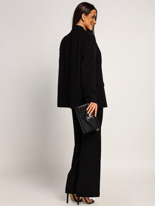 Elegant Double-Breasted Black Jacket ASTORIA