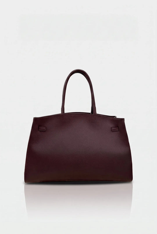 Torebka Shopper ze Skóry Naturalnej Burgund MAXI MADAM ohhoney