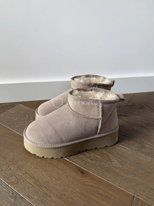 Buty Emu Skóra Naturalna Beżowe SNOW