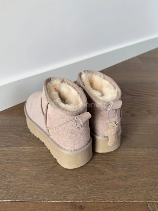 Buty Emu Skóra Naturalna Beżowe SNOW