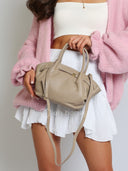 Torebka na Ramię Skóra Naturalna Beżowa AMELKA