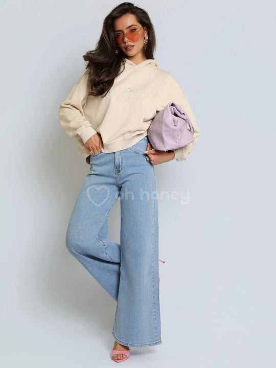 Bluza z Bawełną Beżowa MILKY ohhoney
