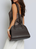 Torebka Shopper Skóra Naturalna Duża Czekoladowa EMMA