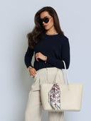 Sweter z Kaszmirem i Wełną Granatowy CLASSY KNIT