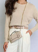Sweter z Kaszmirem i Wełną Beżowy CLASSY KNIT