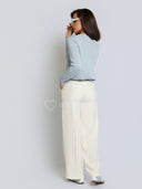 Sweter z Kaszmirem i Wełną Błękitny CLASSY KNIT