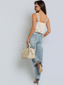 Spodnie Jeansowe Jasny Niebieski FLOWER DENIM