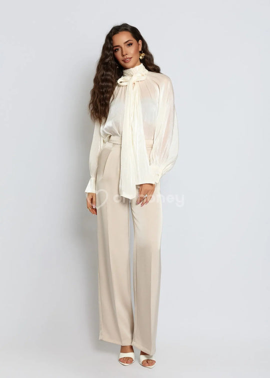 Bluzka Satynowa Kremowa LILY CHARM ohhoney