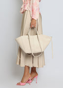 MOLI – Torebka shopper ze skóry naturalnej · jasny beż