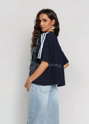 T-shirt Bawełniany Granatowy DISNEY MICKEY DENIM