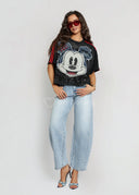 T-shirt Bawełniany Czarny DISNEY MICKEY DENIM