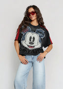 T-shirt Bawełniany Czarny DISNEY MICKEY DENIM