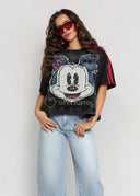 T-shirt Bawełniany Czarny DISNEY MICKEY DENIM