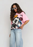 T-shirt Bawełniany Różowy DISNEY SMILE ICON
