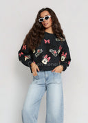 Bluza Bawełniana Czarna DISNEY MINNIE STYLE