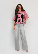 T-shirt Bawełniany Różowy DISNEY MICKEY CLASSIC