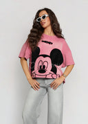T-shirt Bawełniany Różowy DISNEY MICKEY CLASSIC