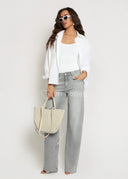 Spodnie Jeansowe Wide Leg Szare MASON