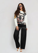 Bluza Bawełniana Jasnoszara DISNEY MICKEY CHIC