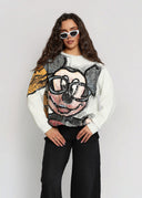 Bluza Bawełniana Jasnoszara DISNEY MICKEY CHIC