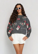 Bluza Bawełniana Grafitowa DISNEY MINNIE STYLE