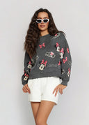 Bluza Bawełniana Grafitowa DISNEY MINNIE STYLE