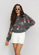 Bluza Bawełniana Grafitowa DISNEY MINNIE STYLE
