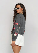 Bluza Bawełniana Grafitowa DISNEY MINNIE STYLE