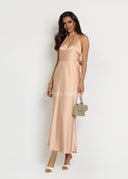 Sukienka Satynowa Maxi Peachy Rose TIFFANY