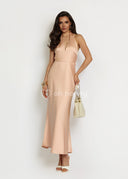 Sukienka Satynowa Maxi Peachy Rose TIFFANY
