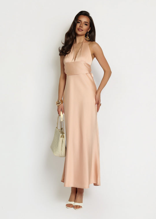 Sukienka Satynowa Maxi Peachy Rose TIFFANY
