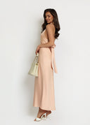 Sukienka Satynowa Maxi Peachy Rose TIFFANY