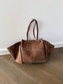 Torebka Skóra Naturalna Zamszowa Brązowa LIRANA