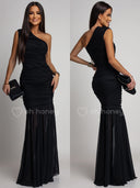 Sukienka Maxi Wieczorowa Czarna CAMIL