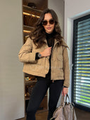 Kurtka z Naturalnym Wypełnieniem Camel ARLET