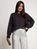 Sweter Kardigan 55% Moher Czekoladowy BLERE