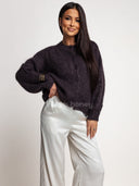 Sweter Kardigan 55% Moher Czekoladowy BLERE