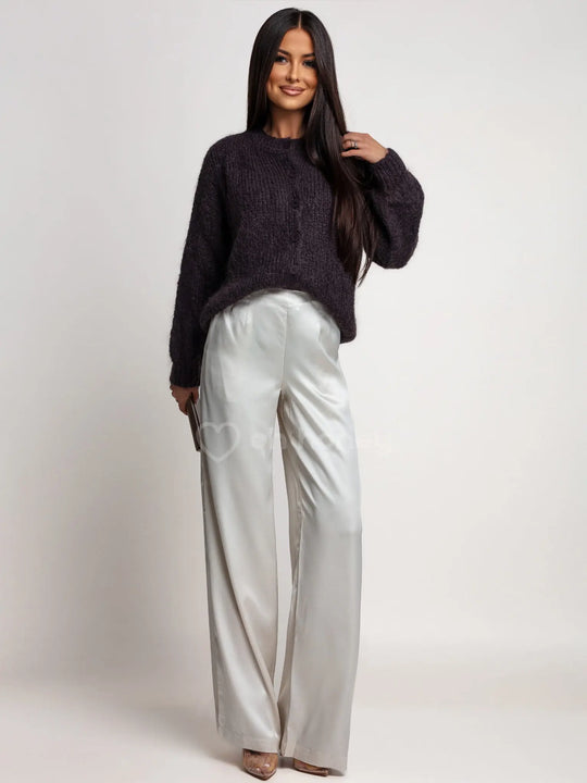 Sweter Kardigan 55% Moher Czekoladowy BLERE ohhoney