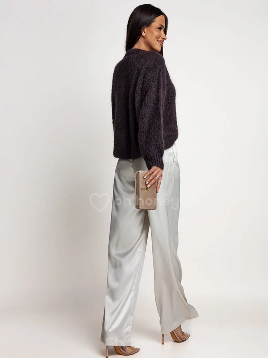 Sweter Kardigan 55% Moher Czekoladowy BLERE ohhoney