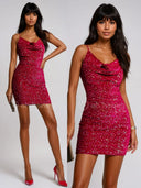 Sukienka Cekinowa Fuksjowa ZOYA