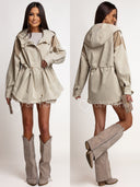 Kurtka Przejściowa z Regulacją w Talii Beżowa ALDO