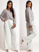 Spodnie Eleganckie Ecru TRIM