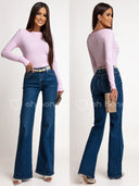 Spodnie Jeansowe Flare Granatowe MISSOURI