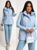 Kamizelka Pikowana z Regulacją w Talii Błękitna COCO