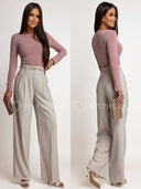 Spodnie Eleganckie Beżowe TRIM