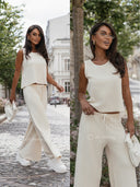 Komplet z Tkaniny Frotte 100% Bawełna Ecru ALIZE
