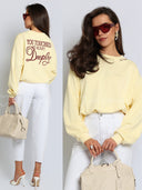 Bluza z Bawełną Żółta DEEPLY